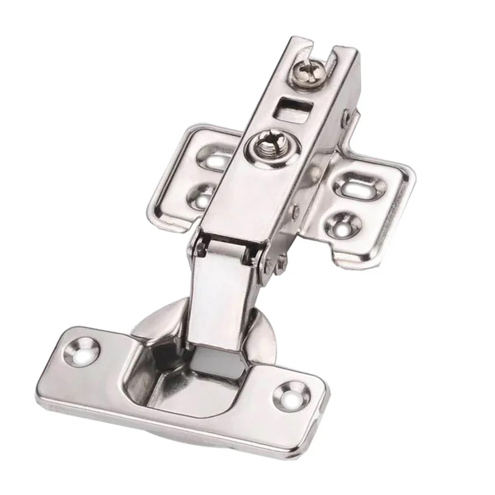 10-teiliges Scharnierset aus Edelstahl, hydraulisches Schranktürscharnier, Dämpferpuffer, sanftes, leises Schließen, for alle Küchenschrankmöbel Für Schrank Möbel Schranktür