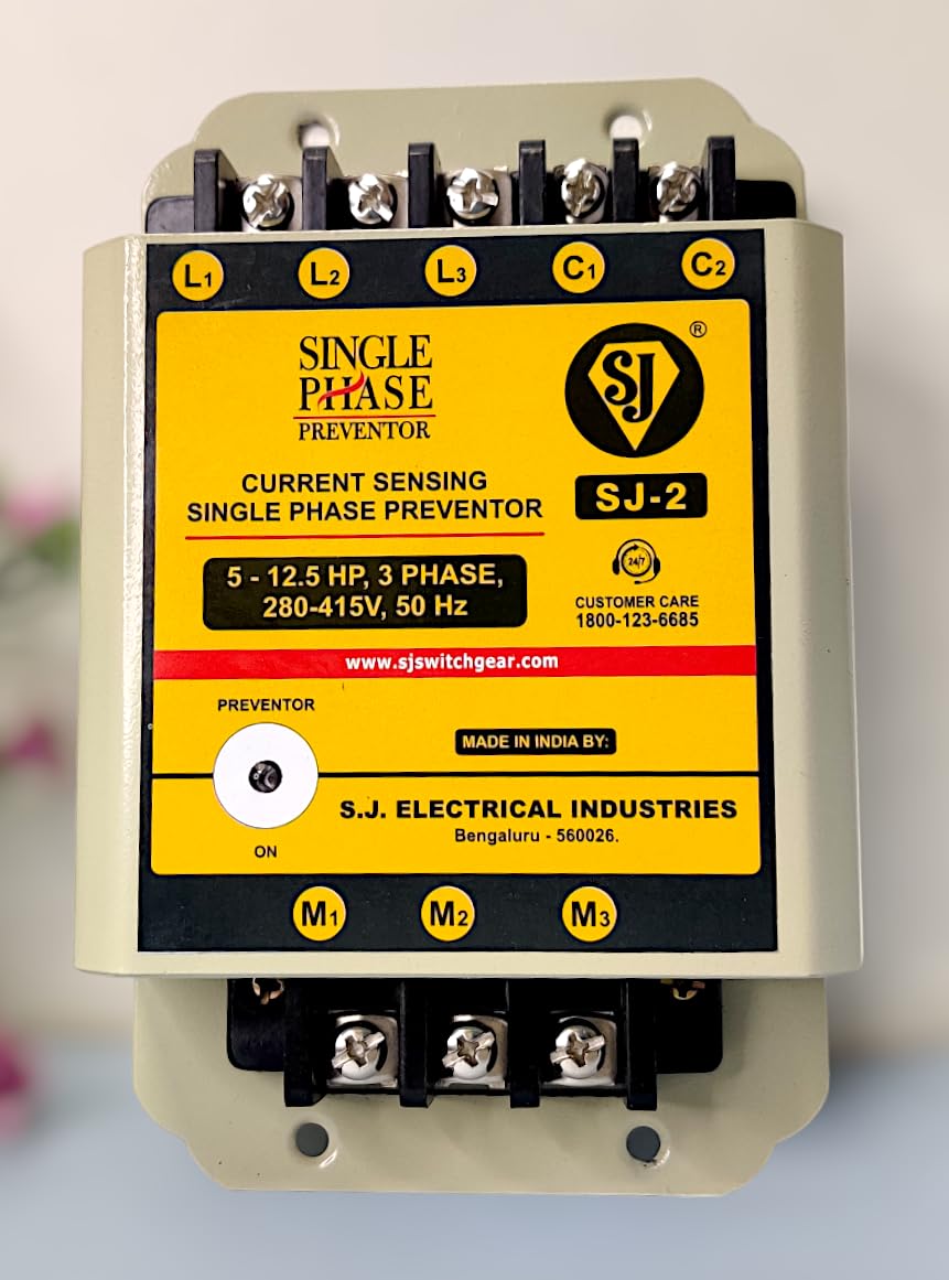 SJ2 Single Phase Preventer | 5–12.5 HP | 280–415V AC | Phase Failure Protection for Pumps | SJ-image-15