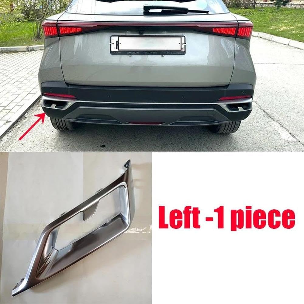 Spare Parts Exhaust Pipe Decorative Cover Muffler Decorative Frame Rear Bumper Left And Right Tailpipes For Omoda C5 2022-2024(Color Left -1 piece)