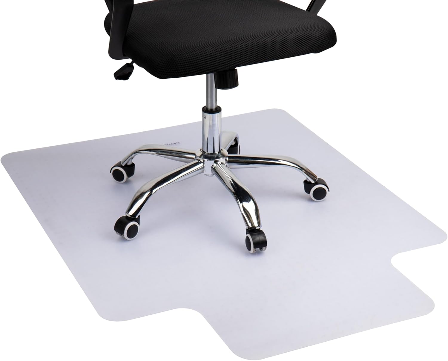 Mind Reader Office Chair Mat for Carpet, Under Desk Protector, Carpet Grips, Rolling, PVC, 47.5"L x 35.5"W x 0.125"H, Clear