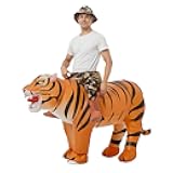 Inflatable Tiger Costume for Adult Halloween Costume Women Man Funny Blow up Costume for Halloween Party Cosplay