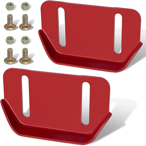 boeray Para 784-5580 784-5580-0637 MTD Parts - Juego de zapatos deslizantes con perno y tuerca color rojo, paquete de 2