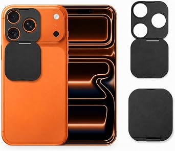Camera Lens Cover Compatible for iPhone 17Pro/17Pro Max, Camera Lens Protector Protect Privacy and Security, Updated Strong Adhesive, Black -2 Pack