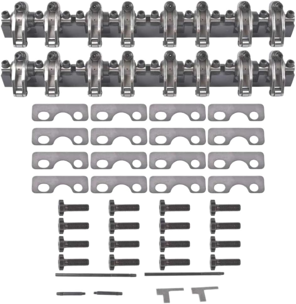 Roller Rocker Arm Shaft Mount 1.7 Ratio Stainless Steel Compatible With GM LS1 LS2 LS6