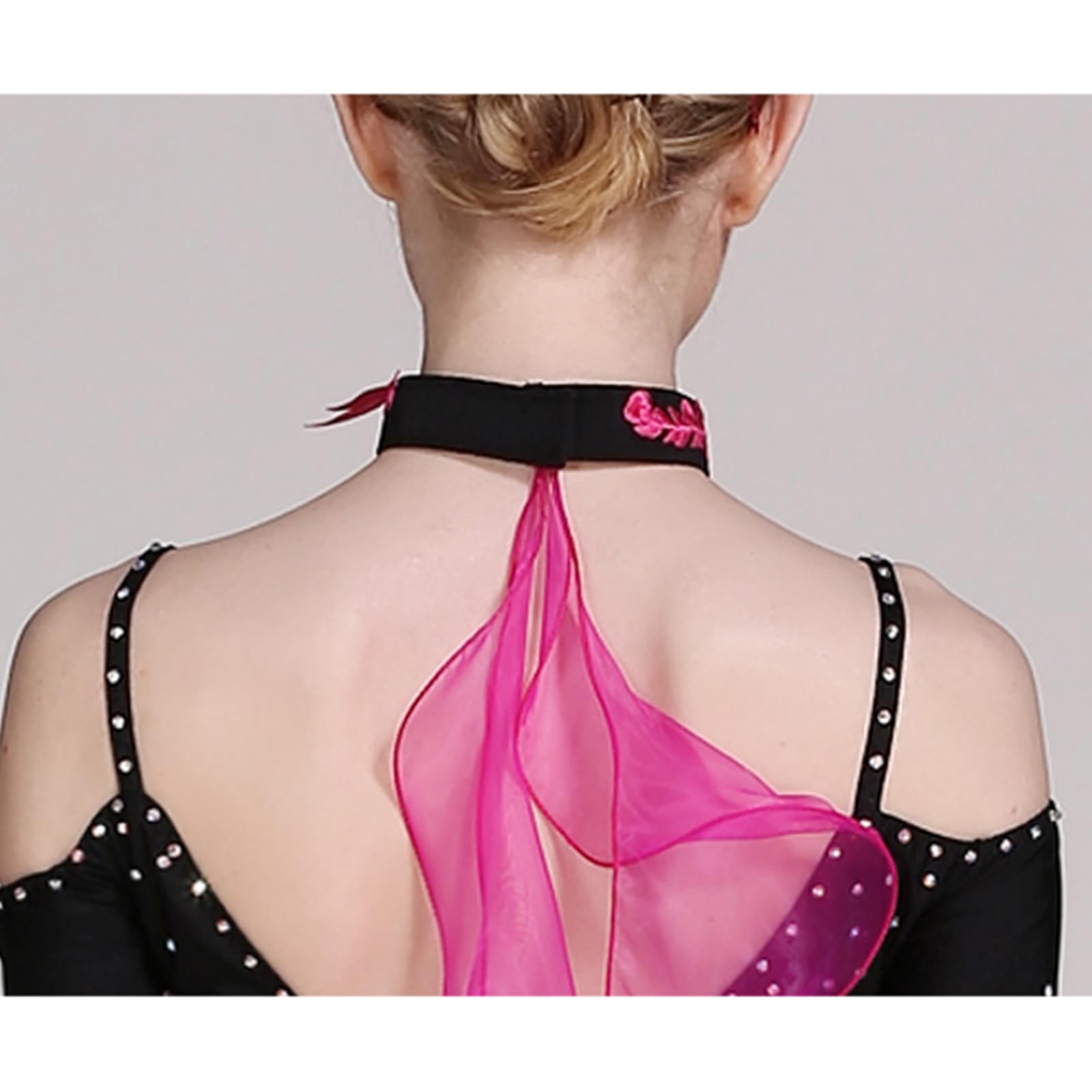 Damen Ballsaal Tanzkleid Moderner Walzer Tango Tanzkleidung Langarm Wettbewerb Performance Tanzkleid