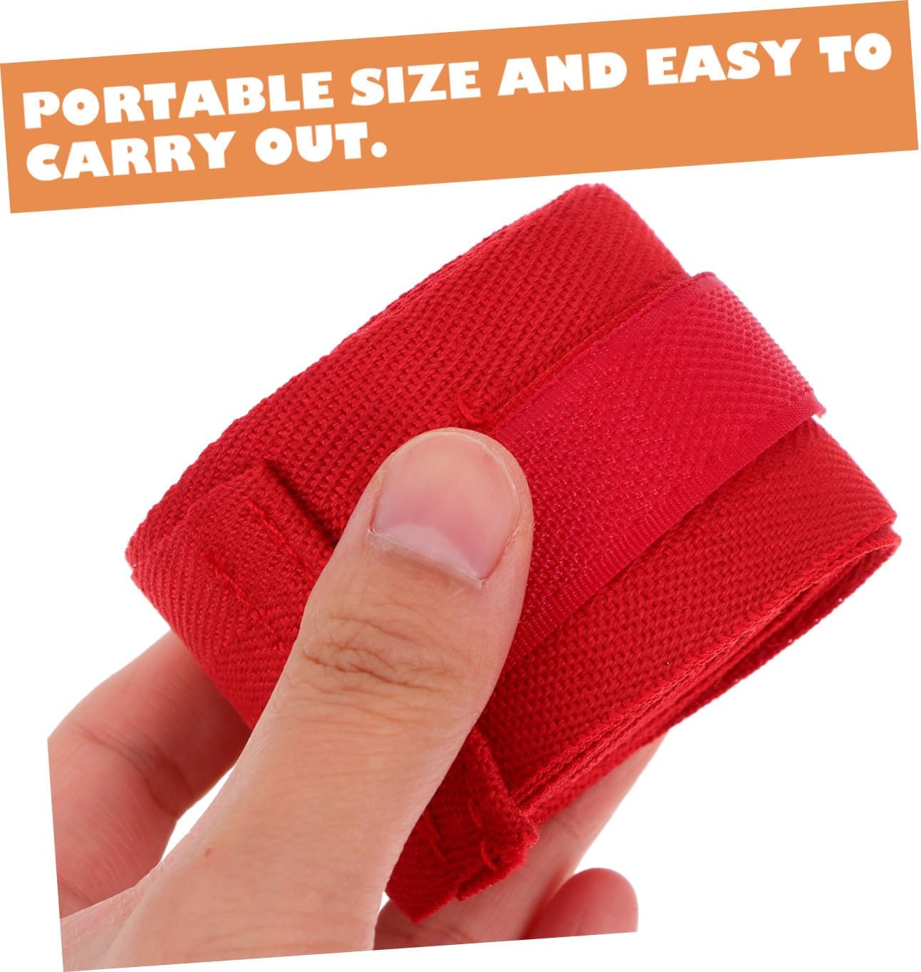 Cabilock 2 Pairs Boxing Hand Wraps High Elasticity Cotton Wrist Brace Sports Bandages for Taekwondo Sparring and Fitness Training, Red 3 Meter