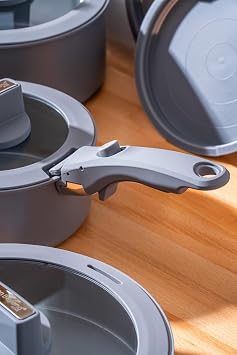 ACAR BioGrey 9 Parça Pişir Sakla Tencere Seti BFT-05945/4-GREY Gri BFT-05945/4-GREY