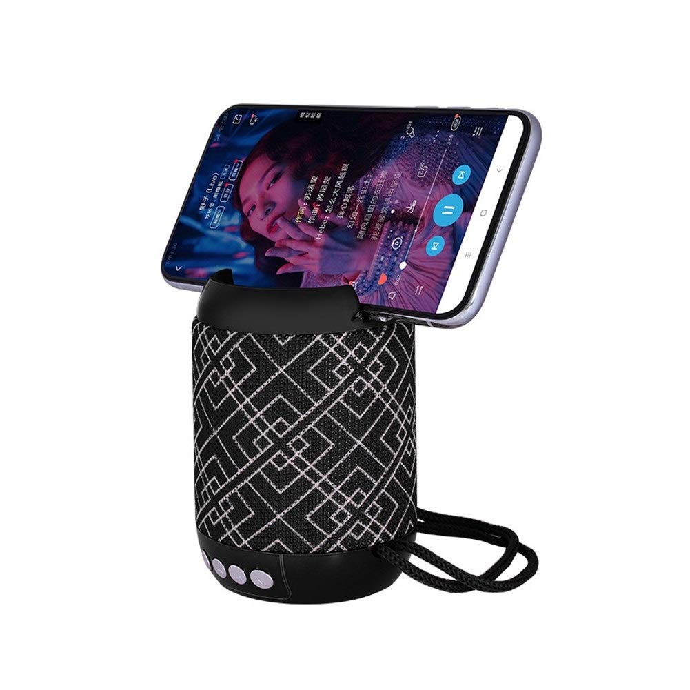 Speaker Portable Loudspeakers Stereo Music Surround Waterproof Outdoor Speakers Support USB TF Card Color D 3 Pack Black