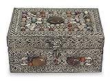 Novica 199451 'paraíso Mughal joyería caja, latón