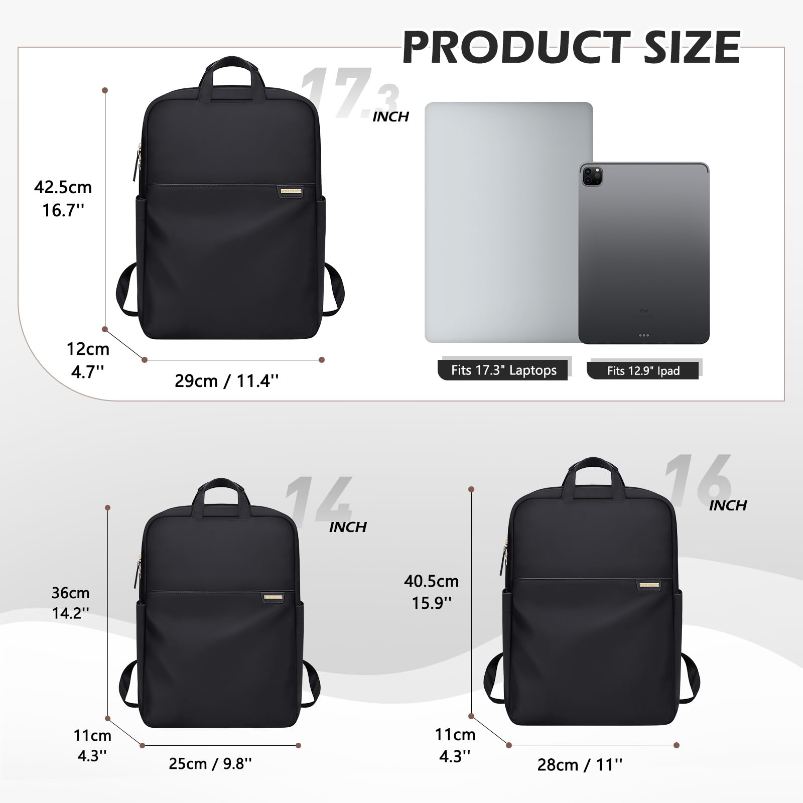 Golf Quality Handgepäck Rucksack 17.3" – Bild 3