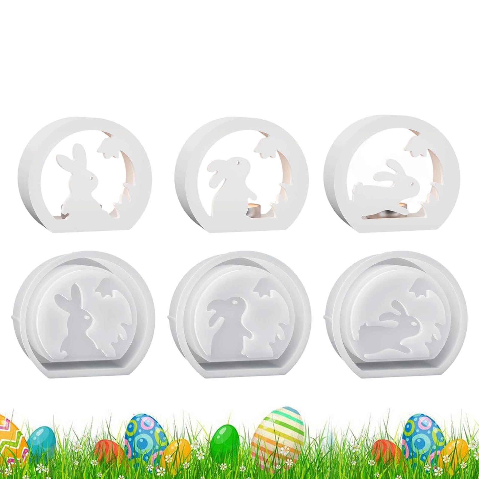 Moules lapin en silicone pour activités créatives et bougies de Pâques
