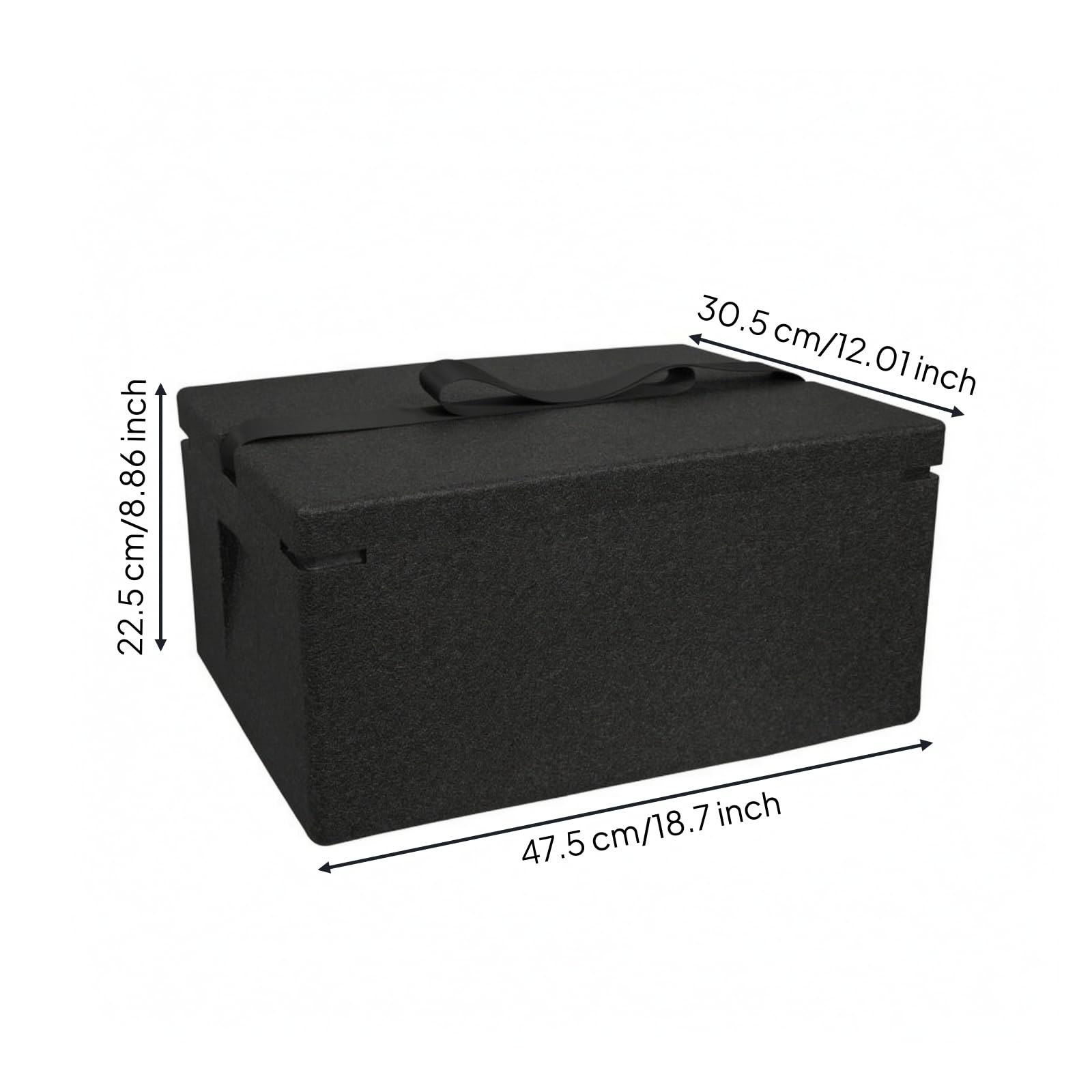 Colcolo Leicht Expandiertes | Isolierbox mit Griffmulden, wärmeisolierend, Isolier-Transportbox, für Einkauf, 20L