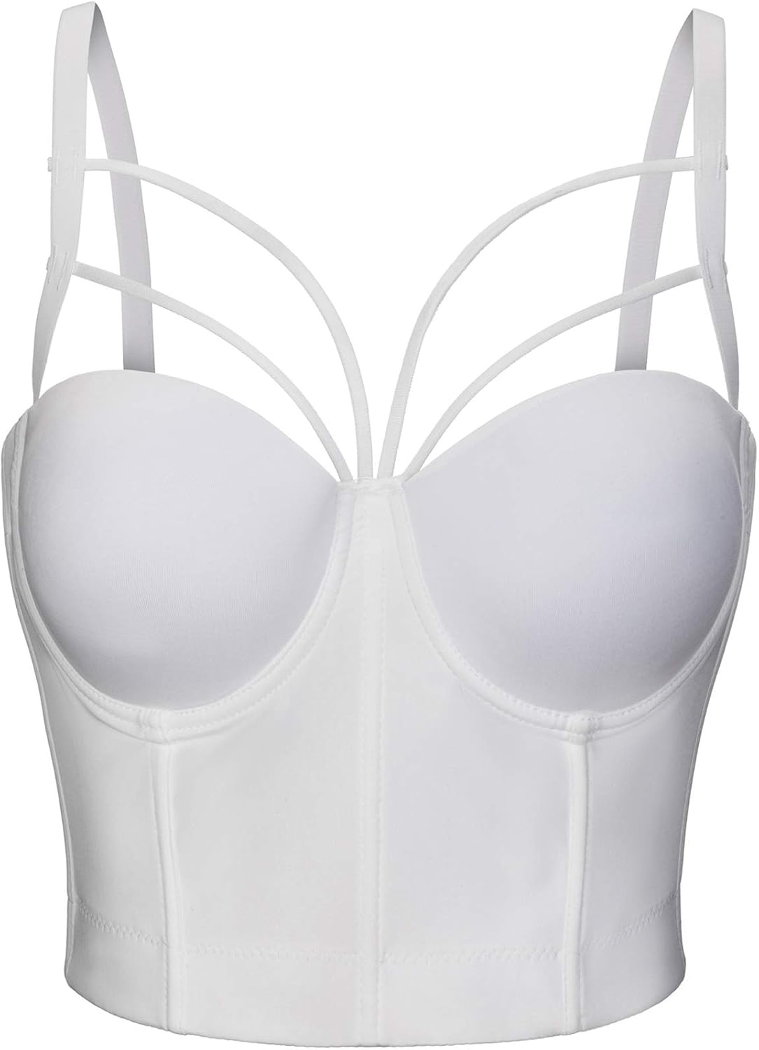 Reggiseno push-up con logo ricamato Donna, Nero | Milano