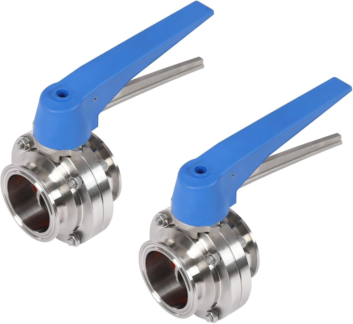 2 Pack Butterfly Valves 2"/1.5"/3" 16cm Butterfly Valve Squeeze Trigger 1.6MPa for Homebrew Dairy Product(3")