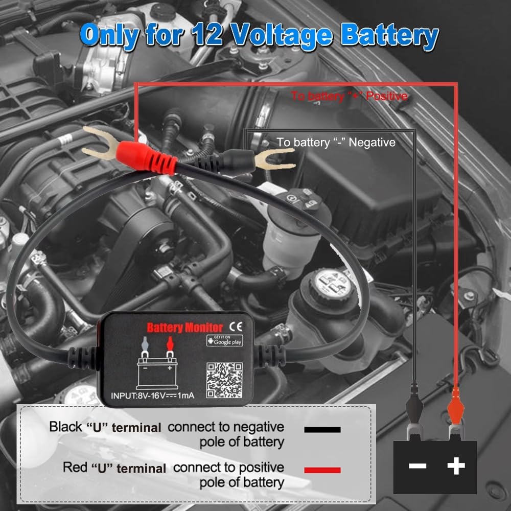 BM2 12V Tester Akumulatorów Bluetooth 4.0 Bezprzewodowy Napięcia