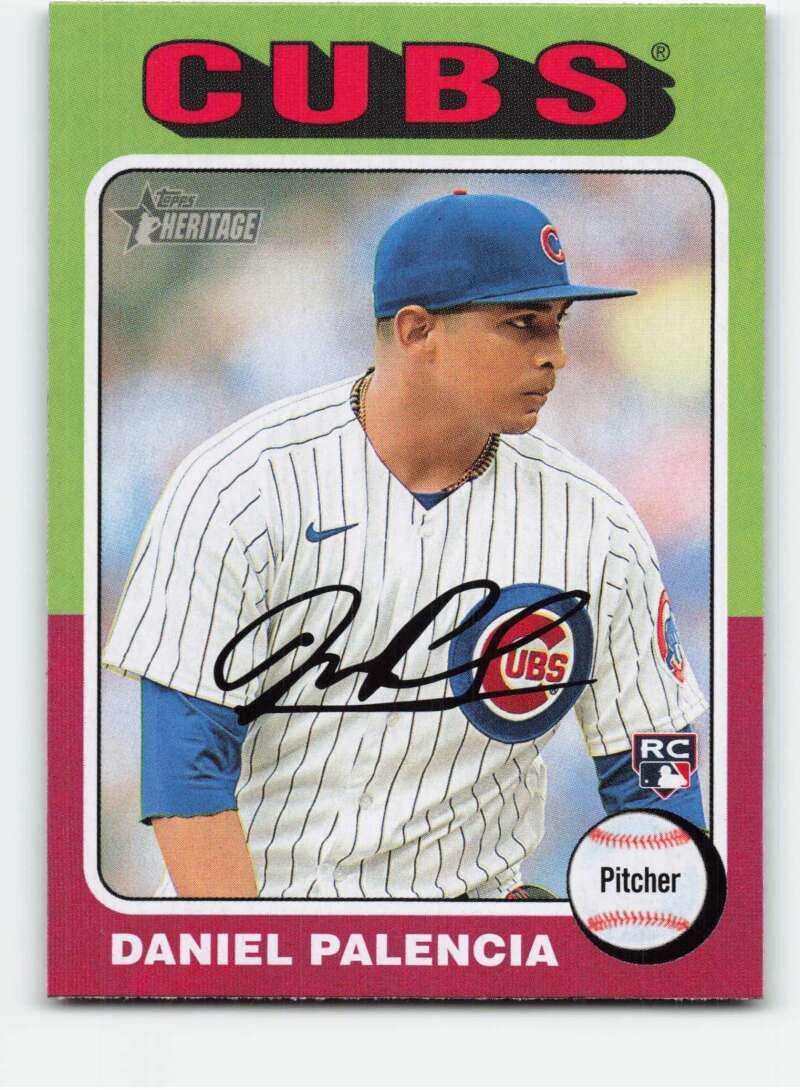 2024 Topps Heritage #491 Daniel Palencia RC Rookie Chicago Cubs MLB Baseball Base Trading Card