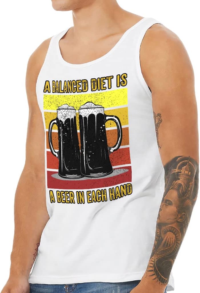 Funny Beer Tank - Retro Beer Workout Tank - Quote Jersey Tank
