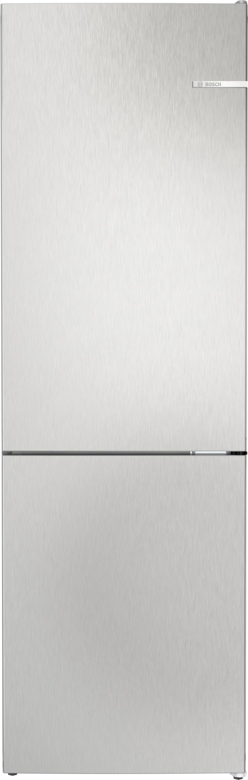 Bosch KGN362LBF, Serie 4, Kühl-Gefrier-Kombination, 186 x 60 cm, 218 L Kühlen & 103 L Gefrieren, Gebürsteter Stahl, NoFrost, VitaFresh XXL für längere Frische, abstandlose Platzierung, Flaschenablage