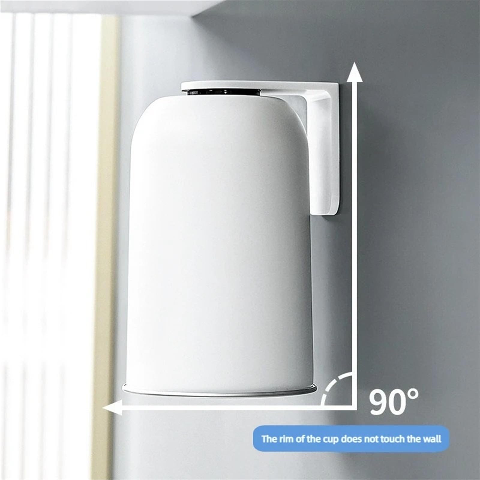 Juego de Vasos for cepillos Dientes, diseño montado en la Pared, Ahorro Espacio, sin perforación, 1 Uds para Ducharse,Cepillarse Los Dientes