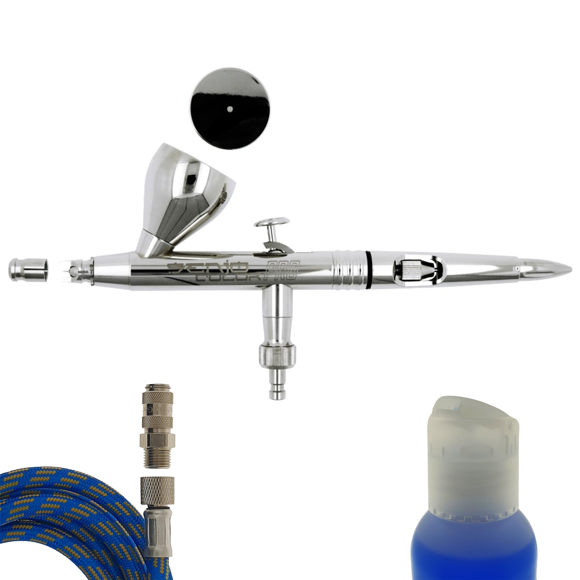 Airbrush Set II Senjo Color PRO 0,4mm Airbrushpistole im Set - Cleaner, Schlauch, Kupplung - Hobby, Modellbau, Bodypainting by Harder & Steenbeck
