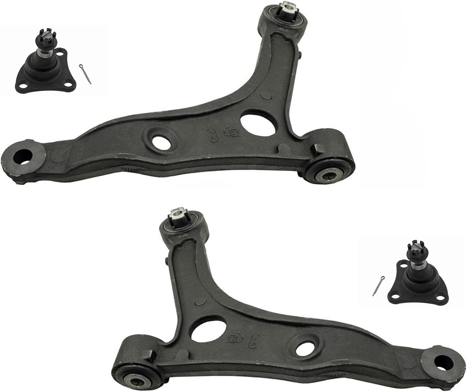 Front Lower Control Arms W/Ball Joints Replacement Parts