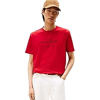 Tommy Hilfiger Uomo T-Shirt Maniche Corte Stack Graphic Tee con Scollo Rotondo