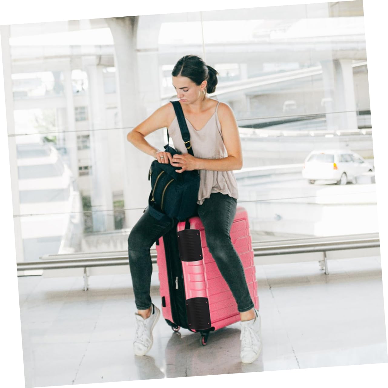 ERINGOGO Travel Suitcase Edge Protectors Pcs Corner Guards Hard Suitcase Edge Covers Luggage Protective Corners