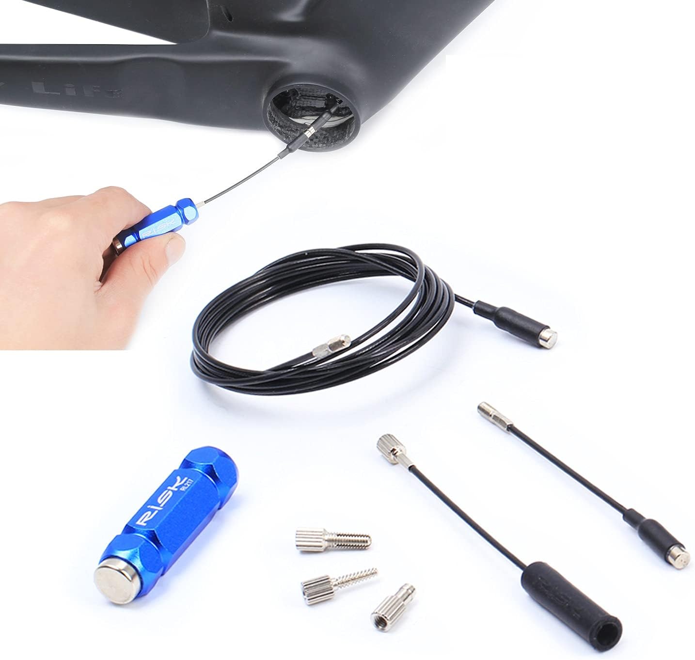 Bike Internal Cable Routing Tool Kit Compatible with 4-5.5mm Cable Housing, Hydraulic Hose and DI2 SD300 & SD50 E-Cables