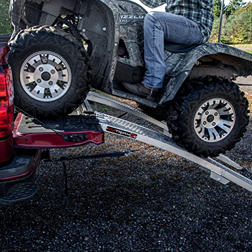 image for Yutrax 89-inch Folding Aluminum Truck, UTV/ATV, Motorcycle Loading Arc