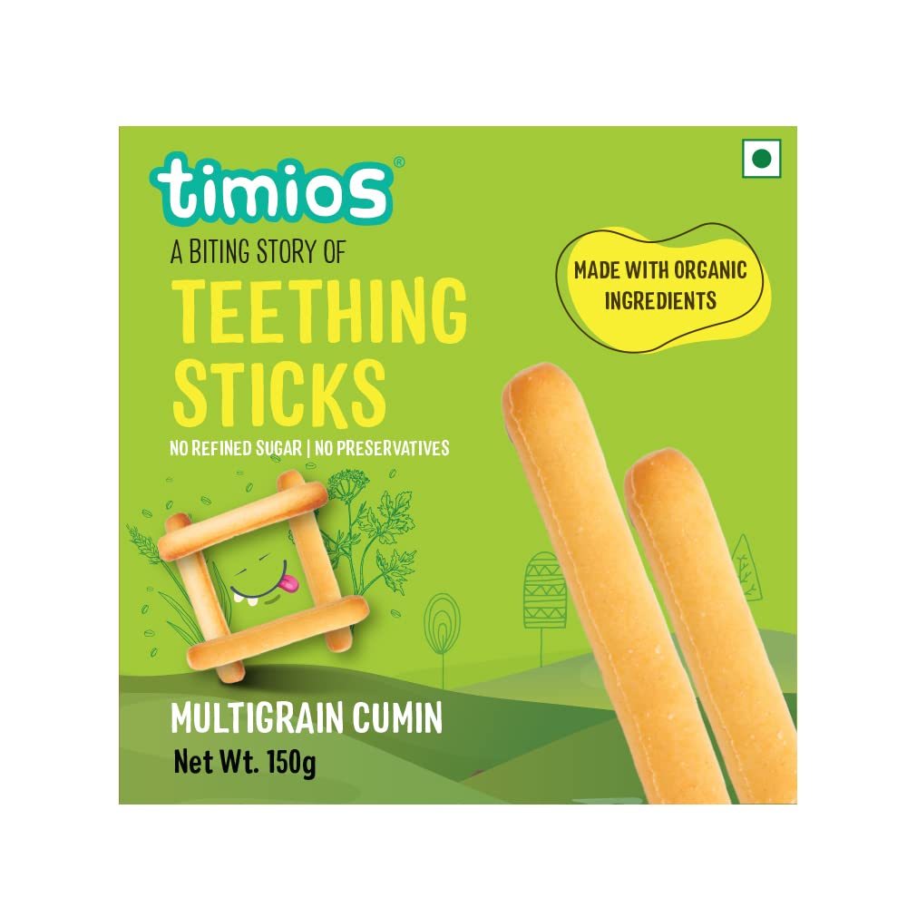 Timios Organic Teething Sticks Multigrain Cumin- Tasty and Healthy(150gm) (B093Q8Z71V) Amazon Price History, Amazon Price Tracker