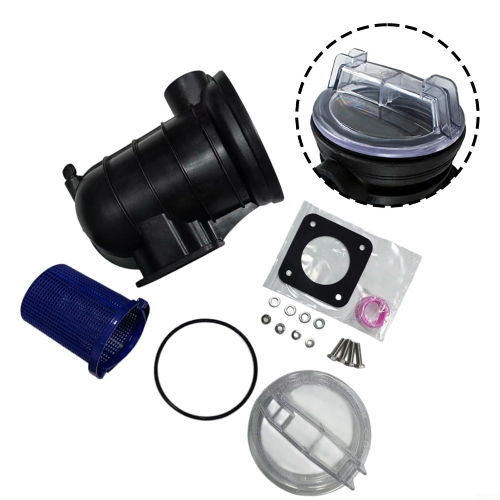 HpLive PKG 115 Trampa de prefiltro de 5 pulgadas con cesta para bombas Pentair Max-E Glass y Dura-vidrio, piezas de repuesto resistentes para filtros de piscina para filtración de agua eficiente y