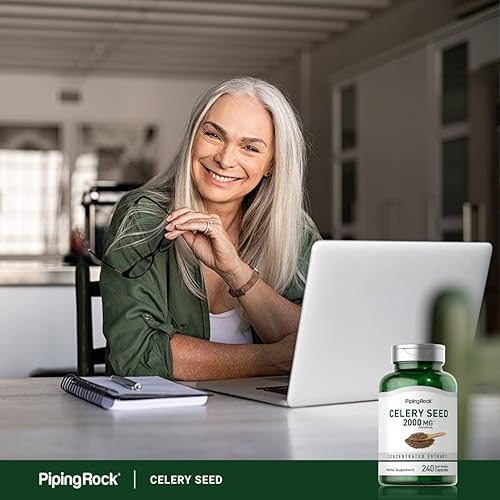Miniatura 6 de Piping Rock Cápsulas de extracto de semilla de apio | 2000 mg | 240 unidades | Suplemento concentrado de hierbas | Sin OMG, sin gluten
