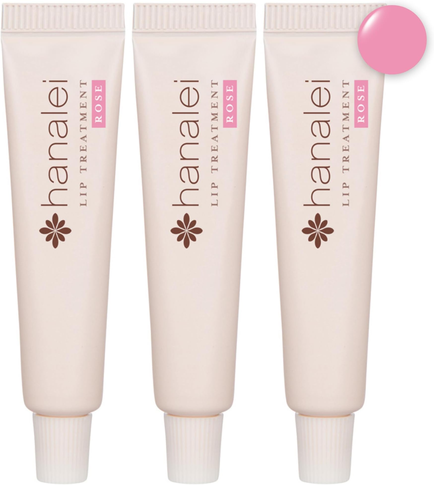 Hydrating Lip Treatment Balm – Cruelty-Free, Paraben-Free Moisturizer for Severely Dry, Chapped Lips – Kukui Oil, Shea Butter & Grapeseed Oil –Rose Tint, Travel-Size 3-Pack (5g X 3)