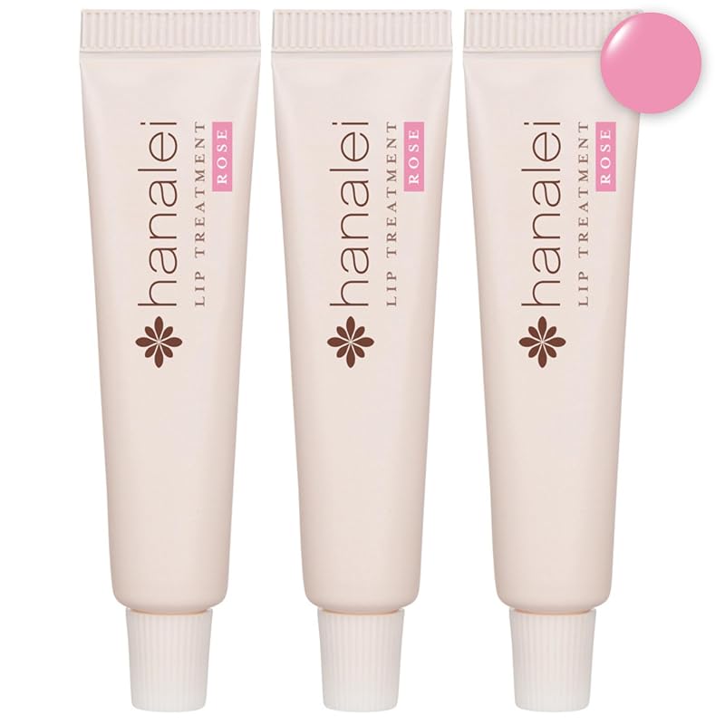 Bálsamo labial Hanalei Lip Treatment Rose Tint, Pacote com 3 unidades de 5 g