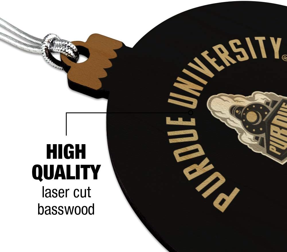 GRAPHICS & MORE Purdue Boilermakers Wood Christmas Tree Holiday Ornament - Image 3