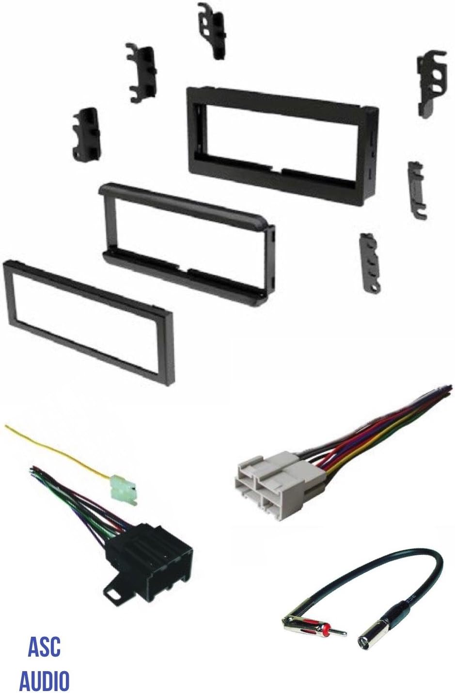 Single Din Car Stereo Kit, Wire Harness, and Antenna Adapter Made for Chevrolet GMC: 1984-1989 Corvette, 1988-1991 Blazer, 1986-1988 Monte Carlo, 1989-1991 Suburban + More -No Factory Bose/Amp