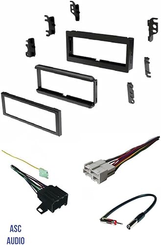 Miniatura 1 de ASC Audio Car Stereo Instalar Dash Kit, mazo de cables y adaptador de antena para instalar un solo Din Aftermarket Radio para algunos GM Buick