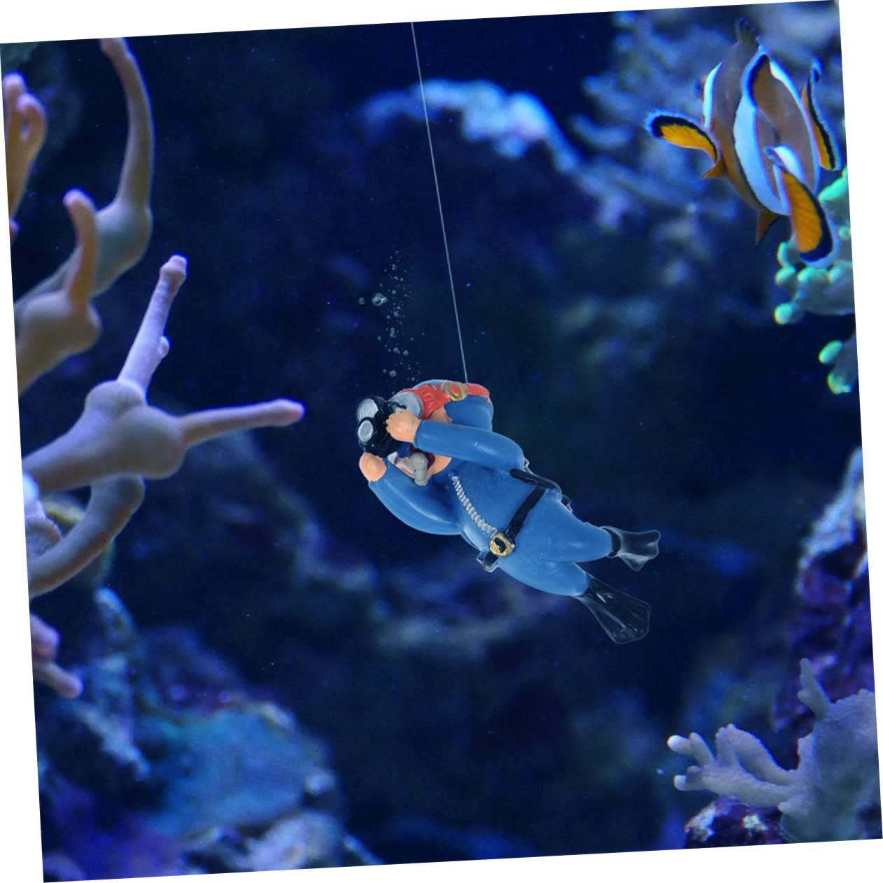 Housoutil 10pièces Ornement Flottant De Plongeur Décoration Aquarium pour Aménagement De Réservoirs Aquatiques Accessoire Naturel Et Ludiques pour Poissons