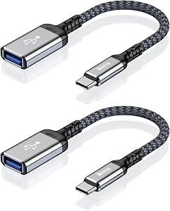2-Pack USB 3.0 to USB C Adapter, Type-C to USB Female Compatible with iPhone 17 Pro/Max, MacBook Pro Air 2025, iPad Pro, Google Pixel, Samsung Galaxy | USB 3.0 5Gbps data transfer; works with iPhone 17/16/15, MacBook Air 2025, iPad, Galaxy S25, Pixel