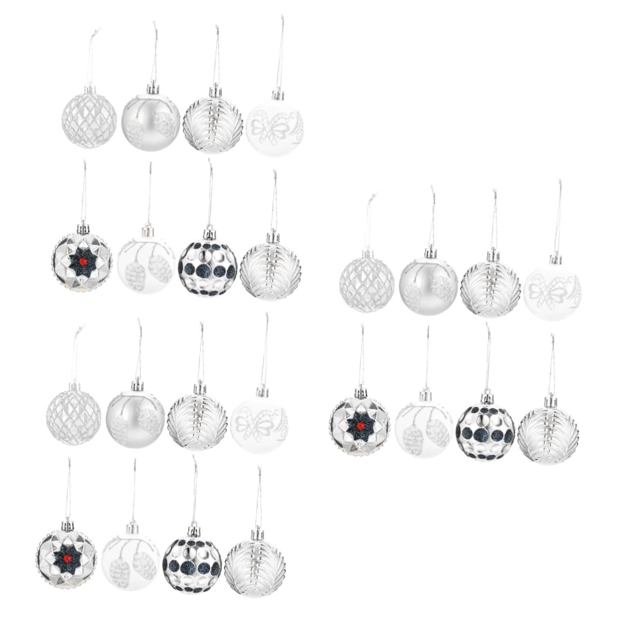 Décoration de Noël Cabilock incassable 24 pièces pour un sapin sans risques