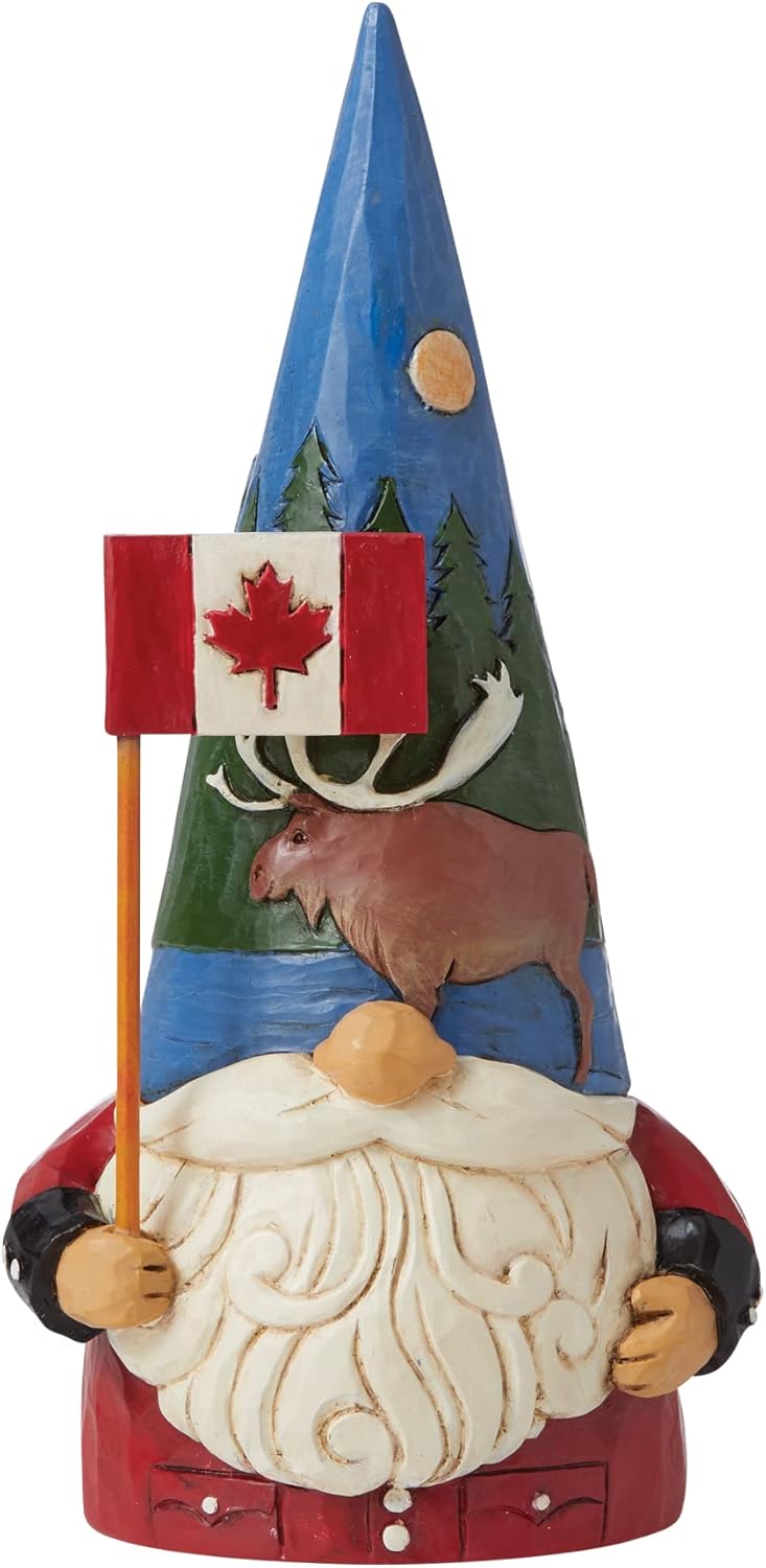 Enesco Jim Shore Heartwood Creek Gnomes Around The World Canadian Figurine, 5.5 Inch, Multicolor