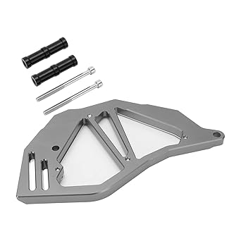 Front Sprocket Cover, Rustproof Chain Guard Cover High Strength Oxidation CNC Aluminium Alloy for Motorcycle Refitting(titanium)