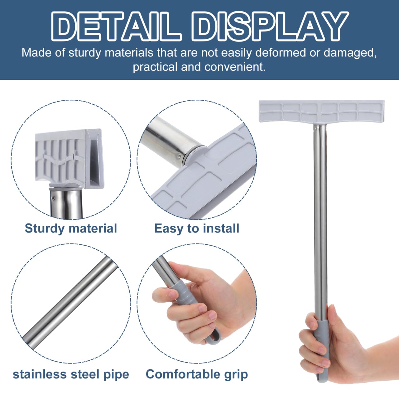 EXCEART Soporte para carteles acero inoxidable 17,13x7,68 pulgadas 2 unidades