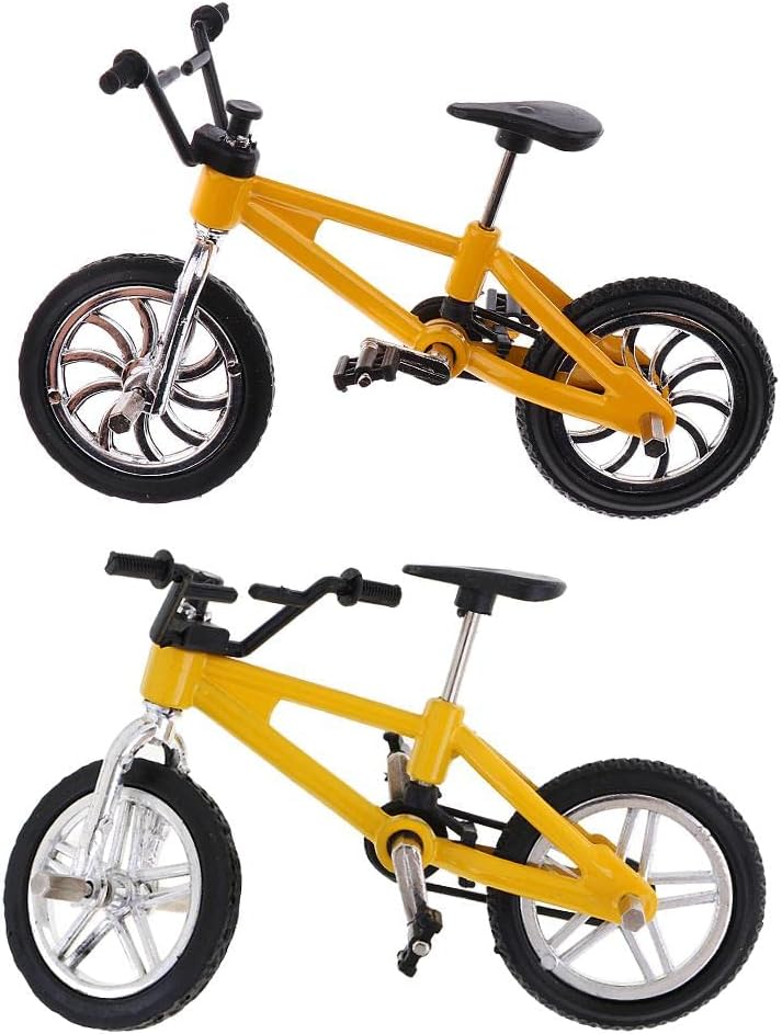 Alloy Mountain Bike Model Mini Finger Bike Bicycle Cool Boy Toy Gift Yellow
