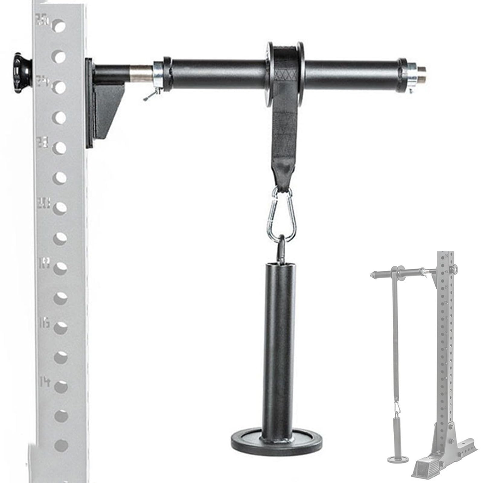 Power Rack Accessories, Forearm Trainer Roller for 3x3 Inch Tube Racks with 0.7/1 Inch Holes, Arm Grip Wrist Force Device