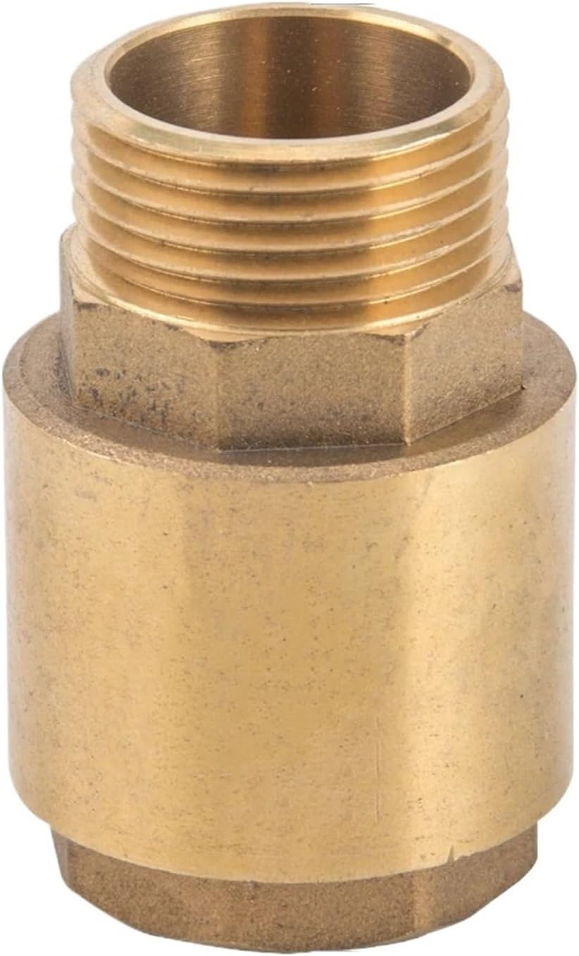 1 inch Check Valve Brass Thread In-Line Spring Prevent backflow(1 inch 50mm high)