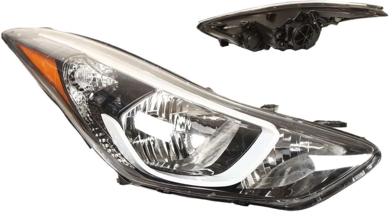 Car Headlight Assembly Automobile Headlamp Accessory Great Light Transmittance Water Proof Structure Shock Proof Compatible with Car