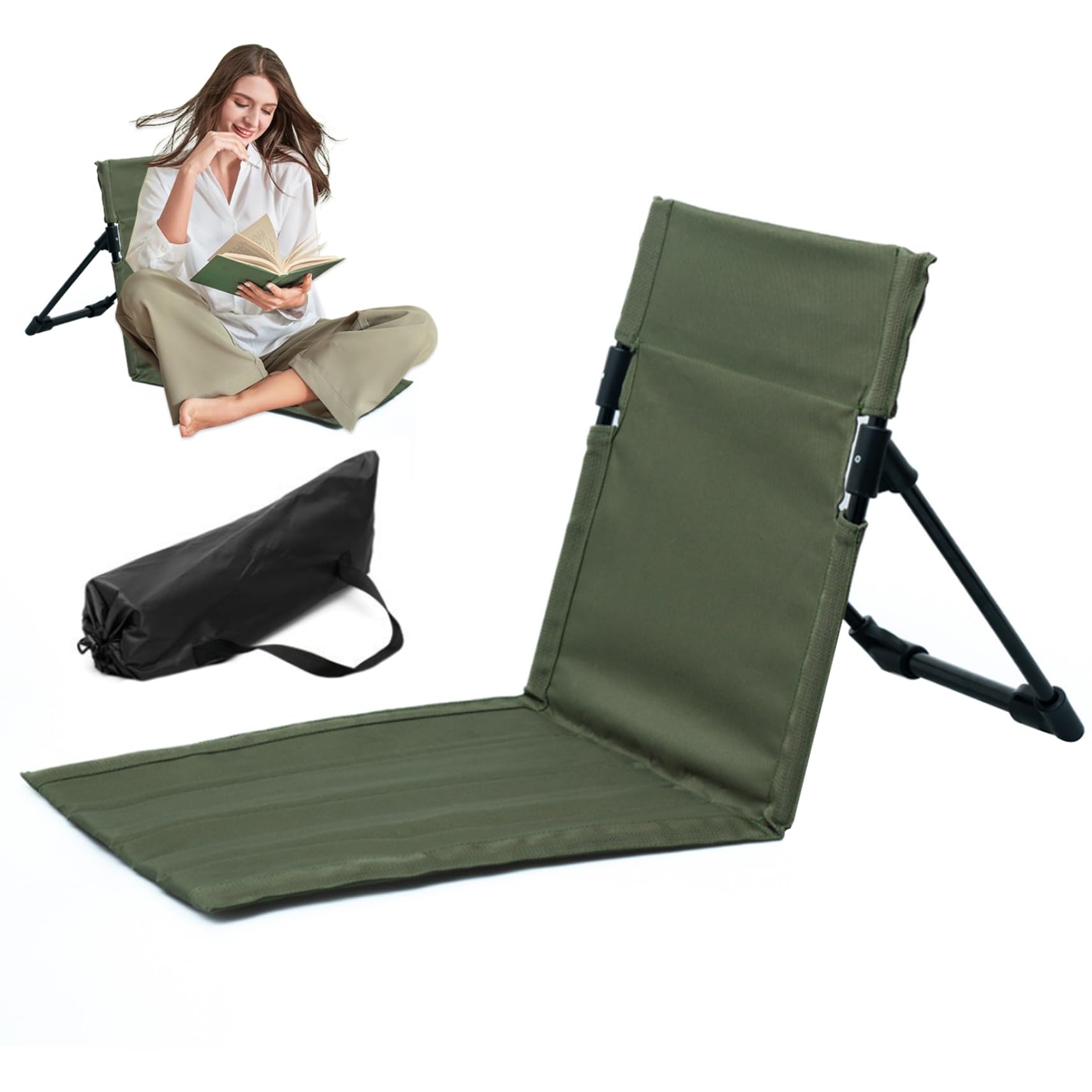 Chaise de camping robuste au design épuré avec sac de rangement