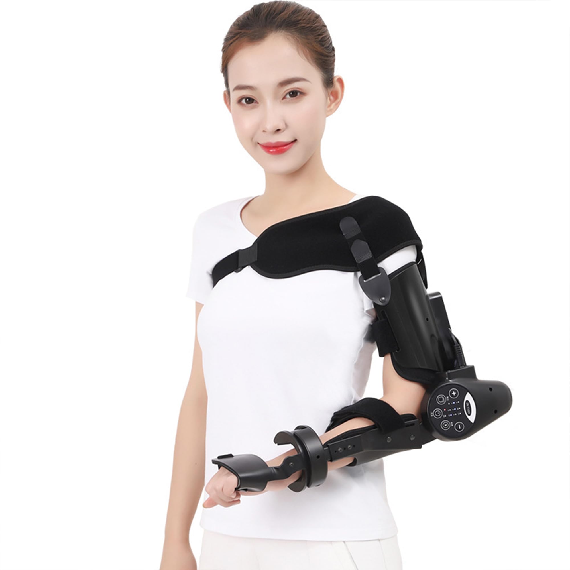 Equipo De Robot De Rehabilitación De Codo Inteligente Eléctrico: Ejercicio De Brazo Con Bisagras Con Codo Con Bisagras Con Control Remoto Inalámbrico Y Para Recuperación De Brazo, Codo Y Mano Right