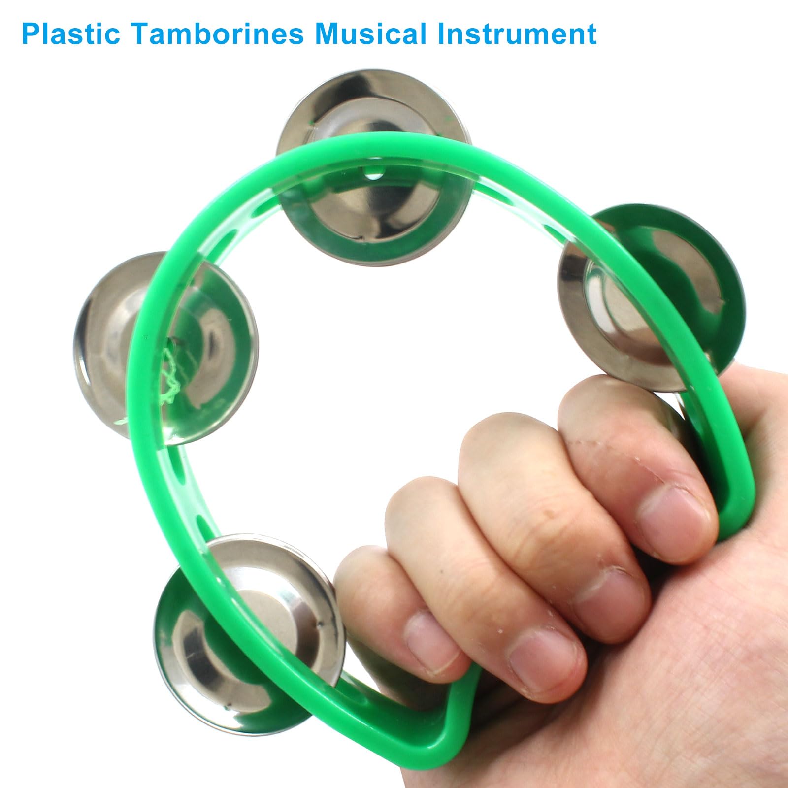 32 Tamburelli Natalizi Con Campane - Strumenti Musicali Per Feste, Colorati - Foto 3